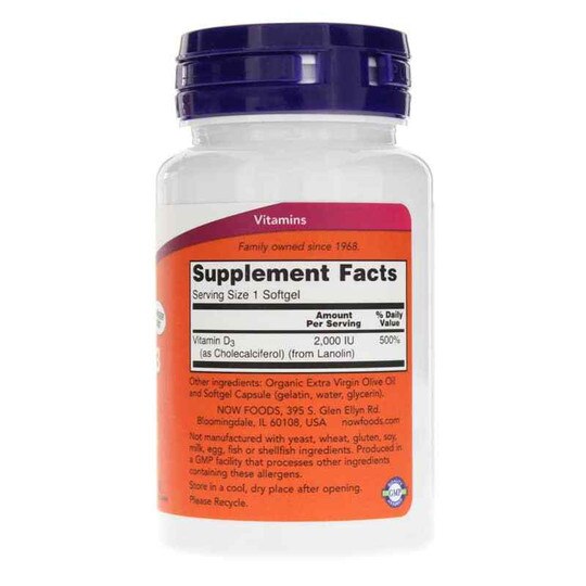 Vitamin D-3 2,000 IU, NOW